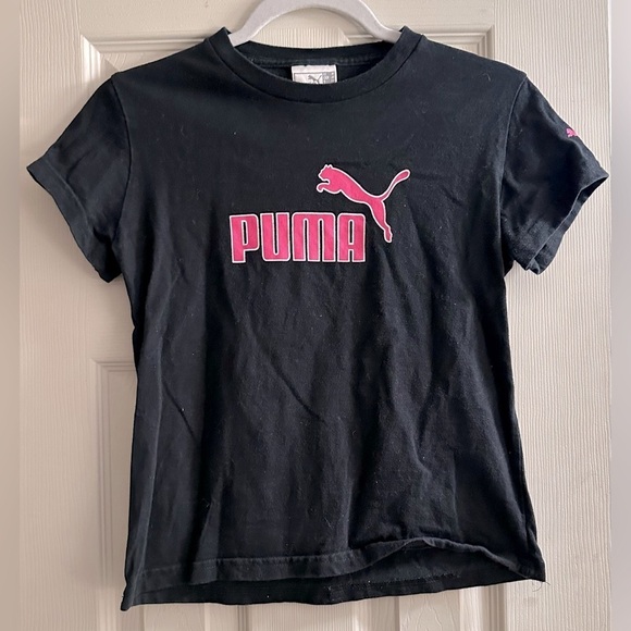 Puma Tops - Puma Black and Pink T-Shirt